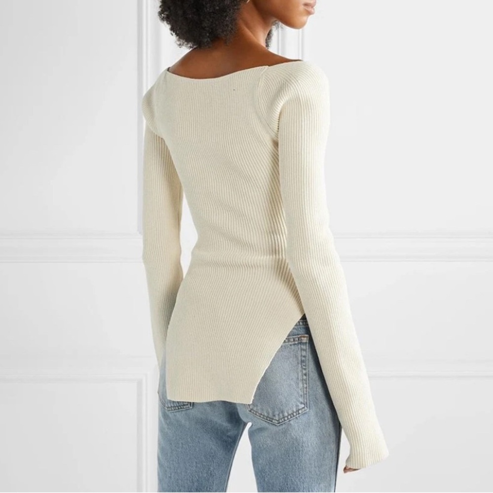 Scoop Neck Ribbed Sweater - Picture 4 of 6